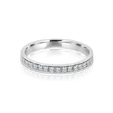 2.4MM CHANNEL PAVÉ-SET DIAMOND RING IN 18K WHITE GOLD - 0.25CTS