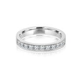 3.1MM CHANNEL PAVÉ-SET DIAMOND RING IN 18K WHITE GOLD - 0.50CTS