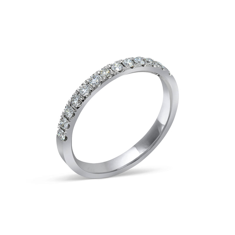 1.65MM PAVÉ-SET DIAMOND RING IN 18K WHITE GOLD - 0.33ct