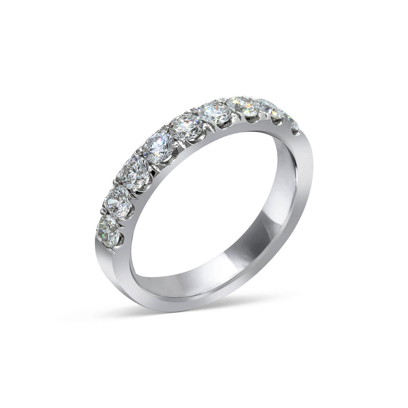 2.1MM PAVÉ-SET DIAMOND RING IN 18K WHITE GOLD - 1.00ct