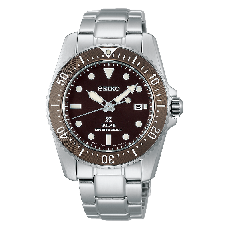 Seiko Prospex 38.5mm Solar 200m 660ft diver s watch SNE571P1