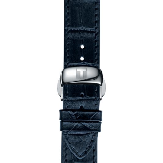 Tissot official blue leather strap lugs 19 mm T852032781