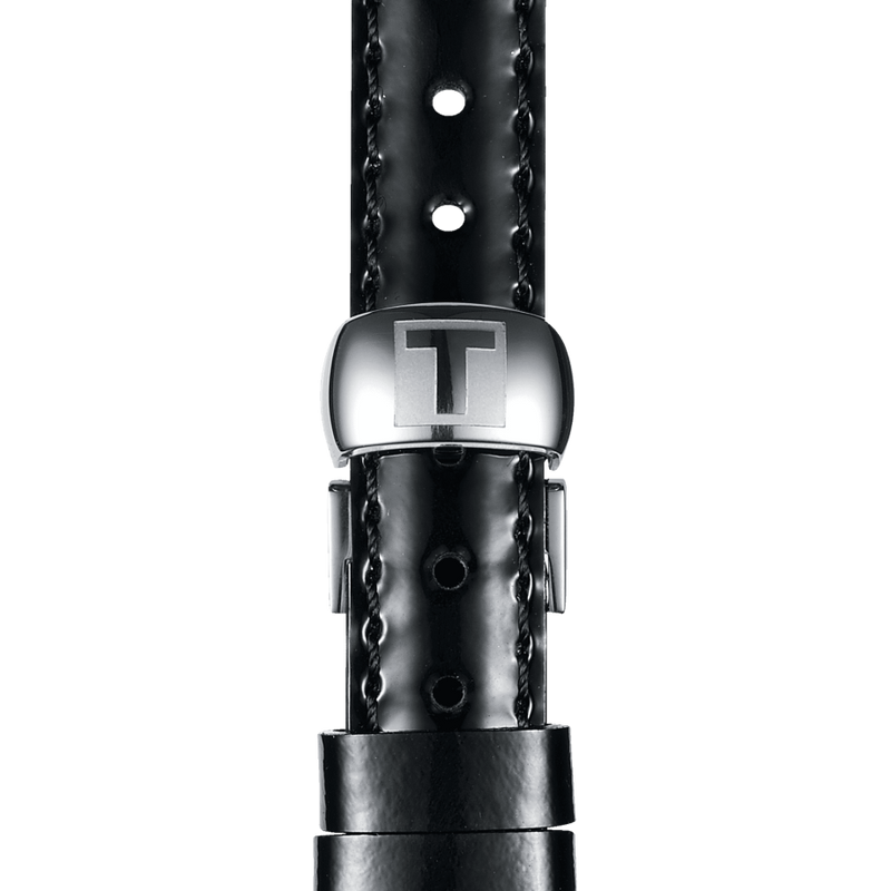 Tissot official black leather strap lugs 12 mm T852036538