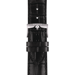 Tissot official black leather strap lugs 22 mm T852041653