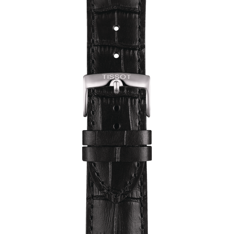 Tissot official black leather strap lugs 22 mm T852041653