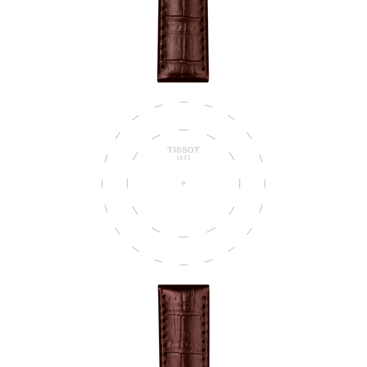 Tissot official brown leather strap lugs 15 mm T852043042