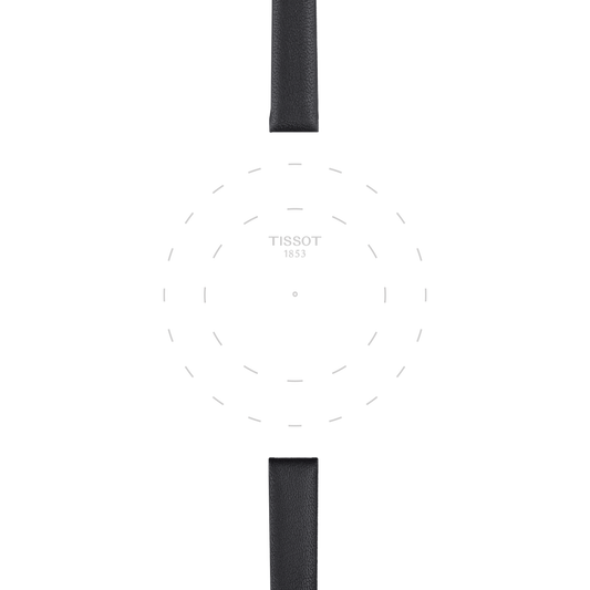 Tissot official black leather strap lugs 09 mm T852043159