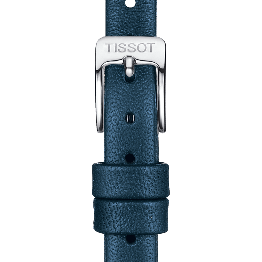 Tissot official blue leather strap lugs 09 mm T852043163