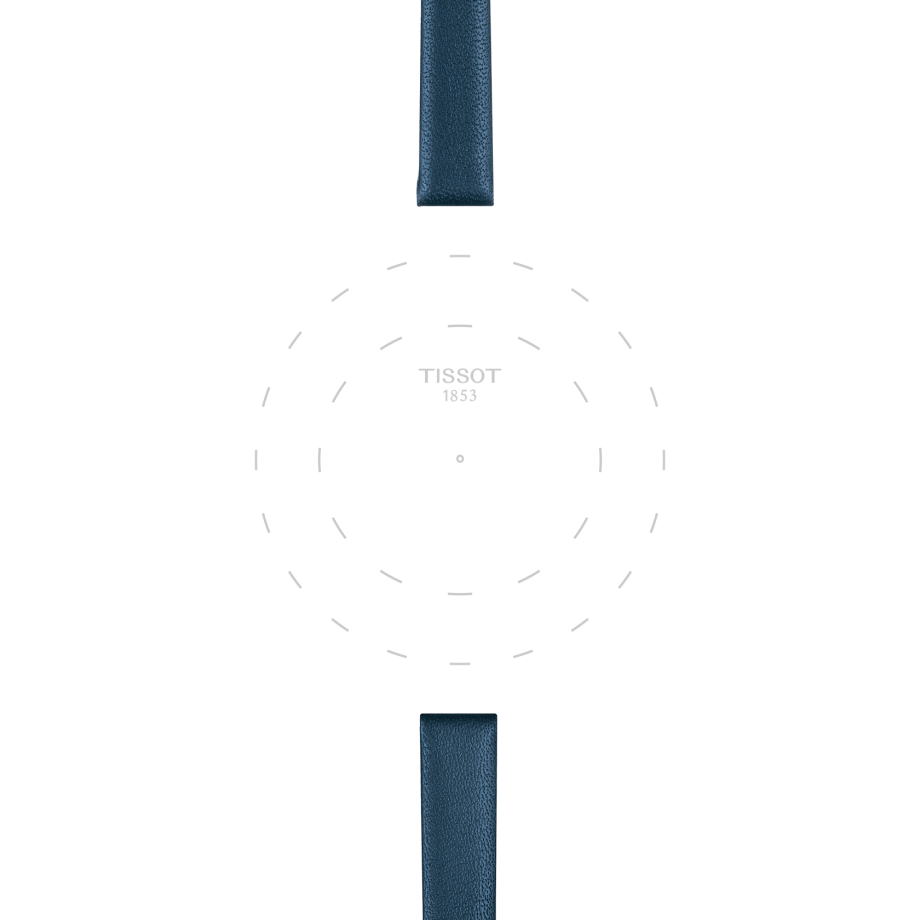 Tissot official blue leather strap lugs 09 mm T852043163