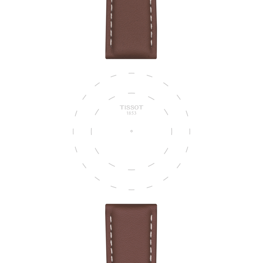 Tissot official brown leather strap lugs 21 mm T852044597