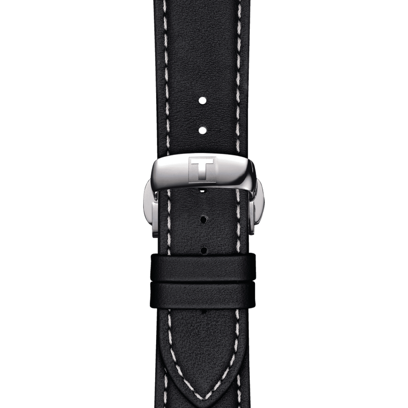 Tissot official black leather strap lugs 21 mm T852044599