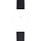 Tissot official black leather strap lugs 21 mm T852044599