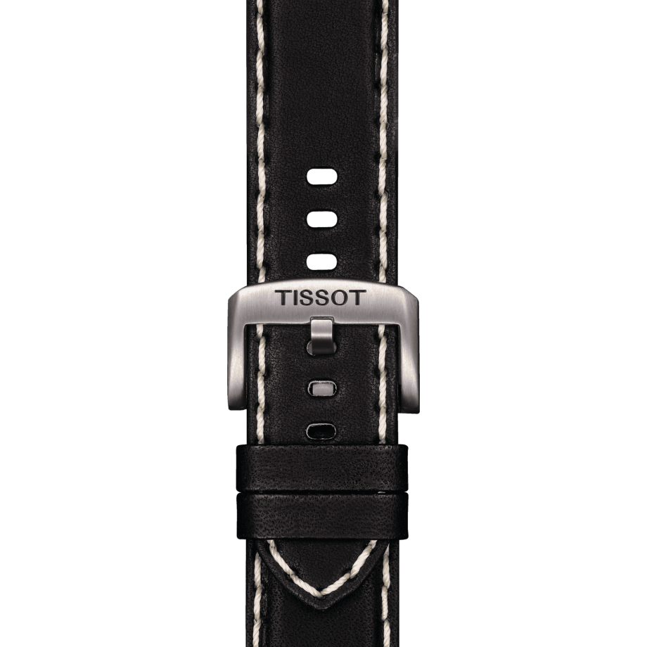 Tissot official black leather strap lugs 22 mm T852044982