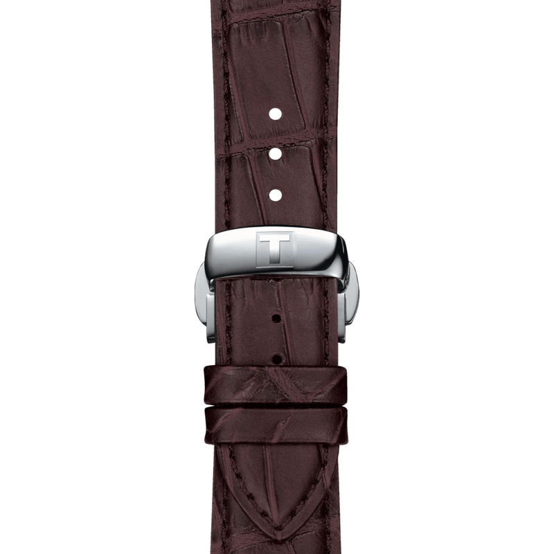 Tissot official brown leather strap lugs 21 mm T852045399