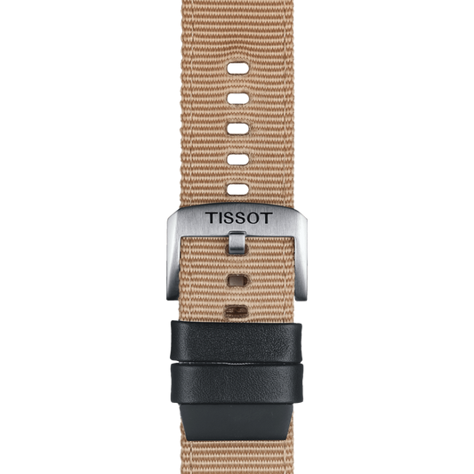 Tissot official beige fabric strap lugs 22 mm T852046752