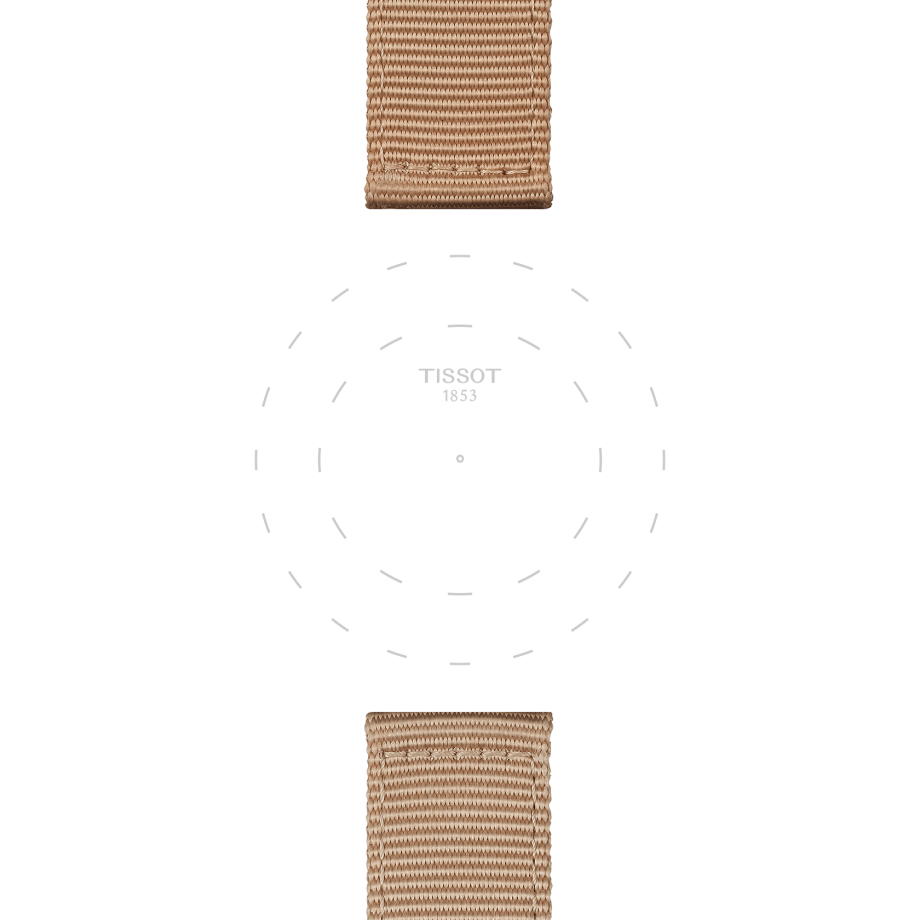 Tissot official beige fabric strap lugs 22 mm T852046752