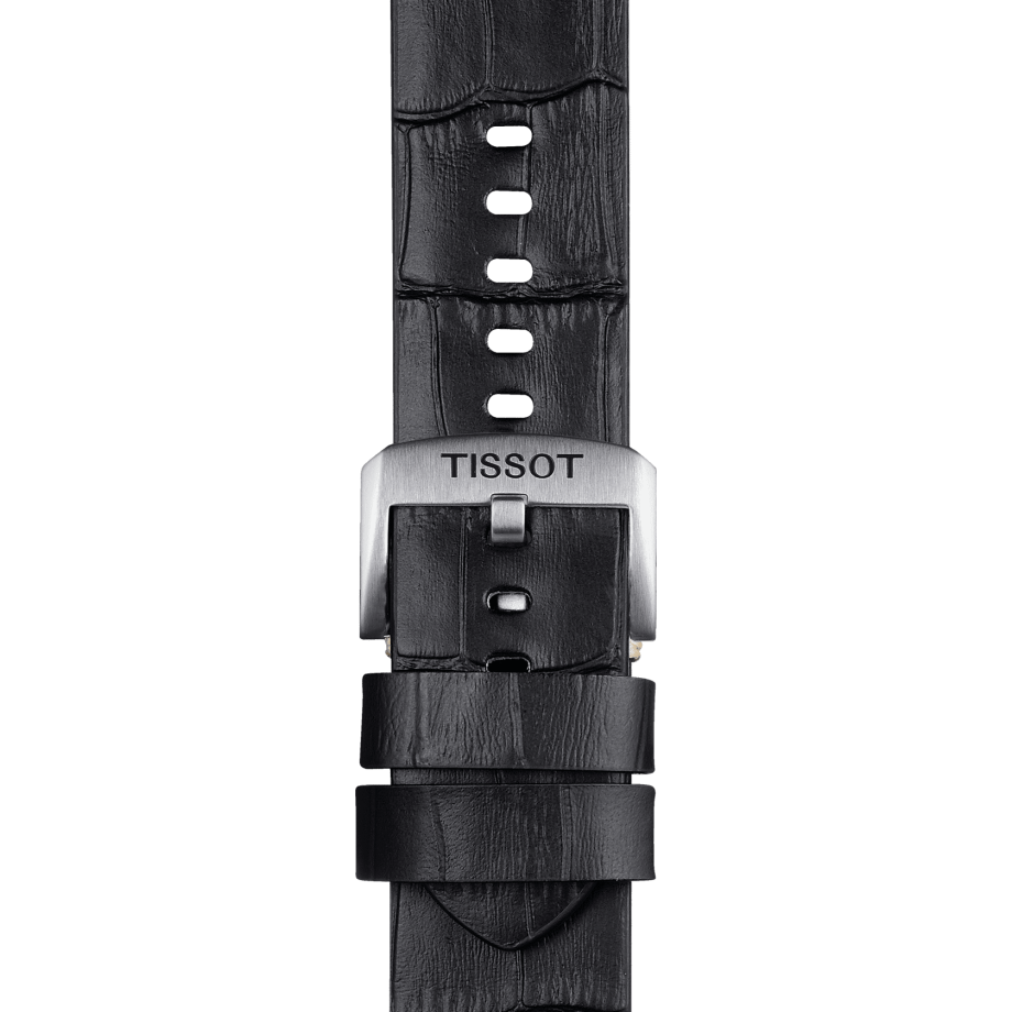 Tissot official black leather strap lugs 22 mm T852046775