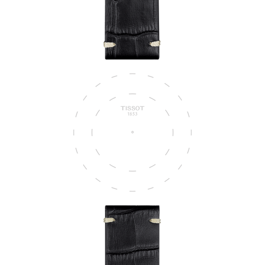 Tissot official black leather strap lugs 22 mm T852046775