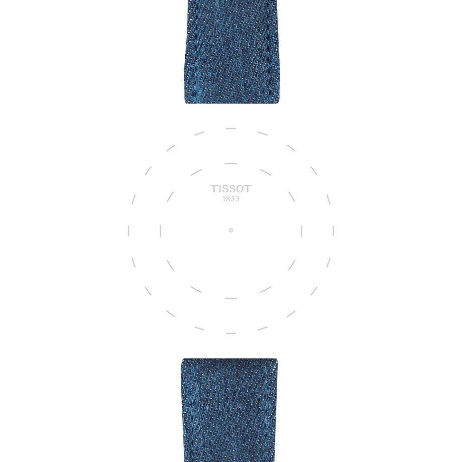 Tissot official blue textile strap lugs 22 mm T852046781