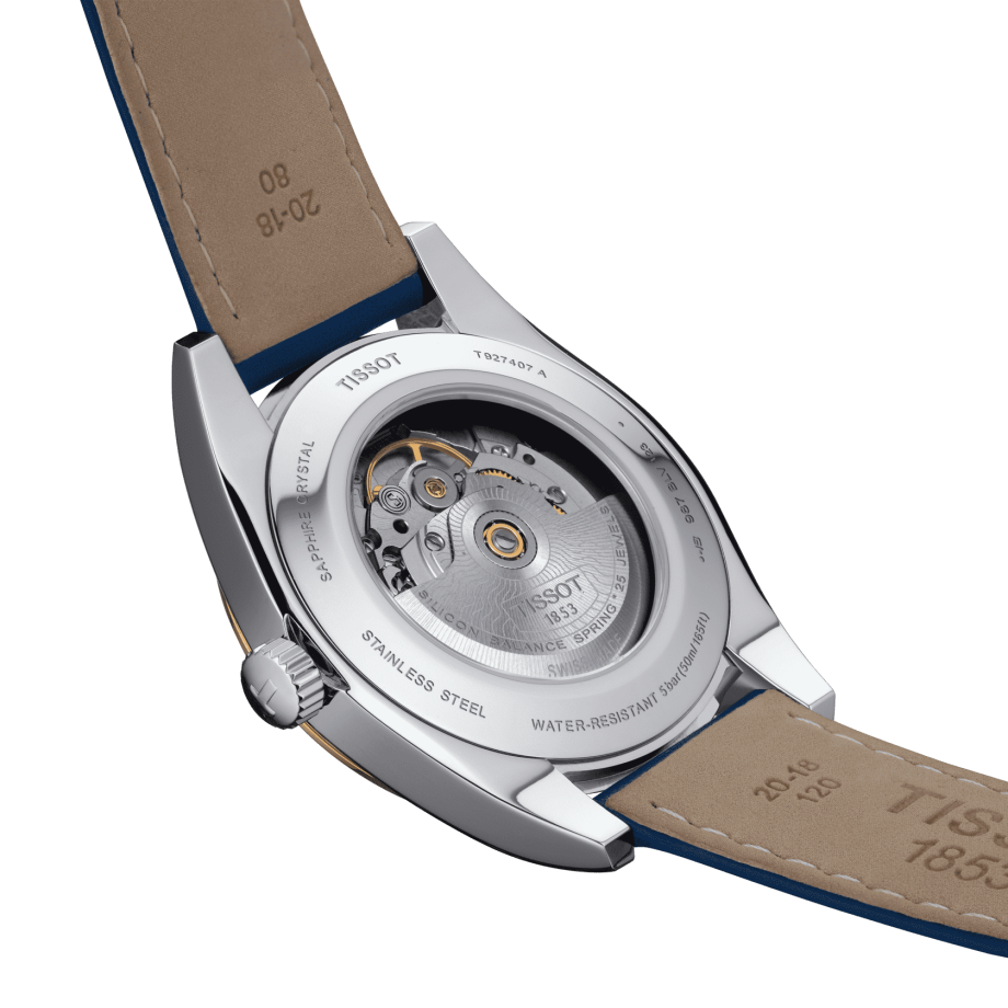 TISSOT GENTLEMAN POWERMATIC 80 SILICIUM SOLID 18K GOLD BEZEL T9274074604101