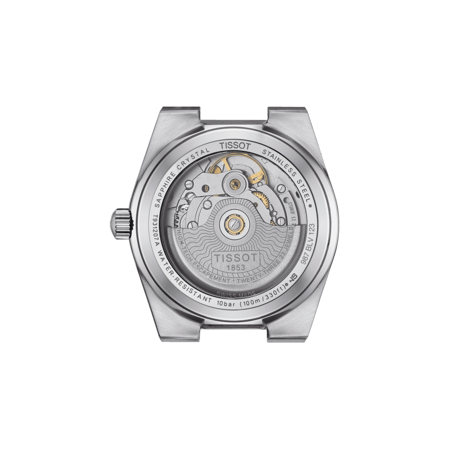 TISSOT PRX 35mm POWERMATIC 80 STEEL & 18K GOLD BEZEL T9312074133600