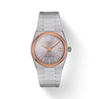 TISSOT PRX 35mm POWERMATIC 80 STEEL & 18K GOLD BEZEL T9312074133600