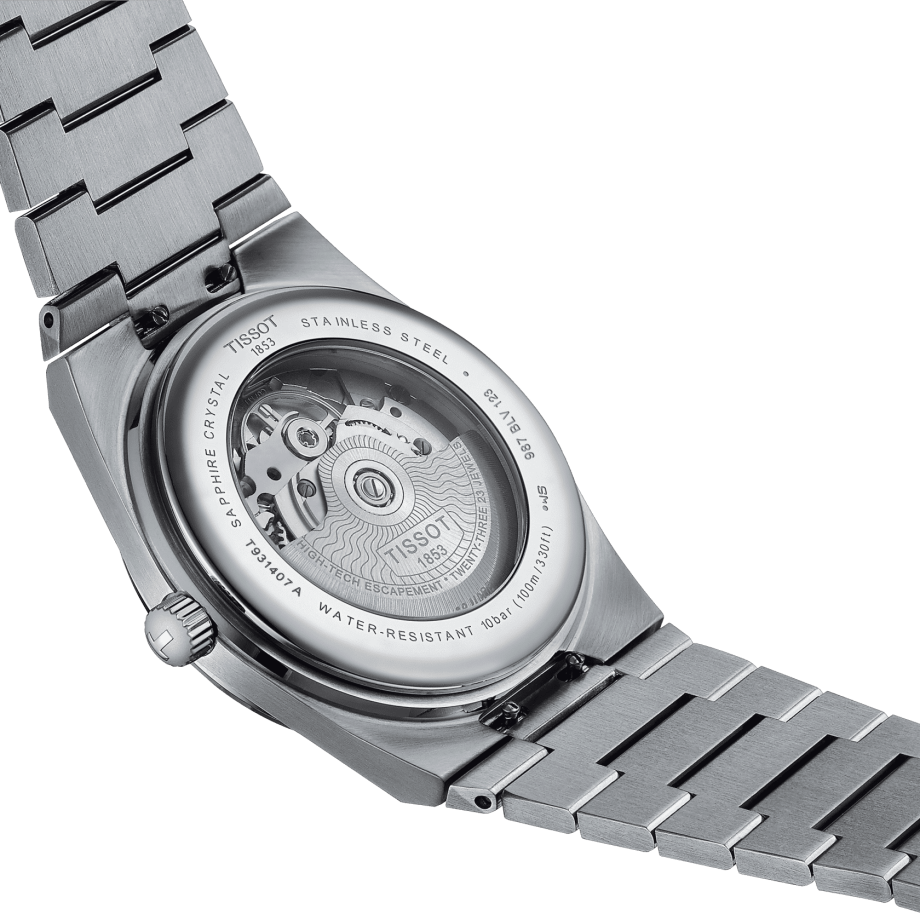 Tissot 1853 stainless steel 2025 water resistant 100m sapphire crystal