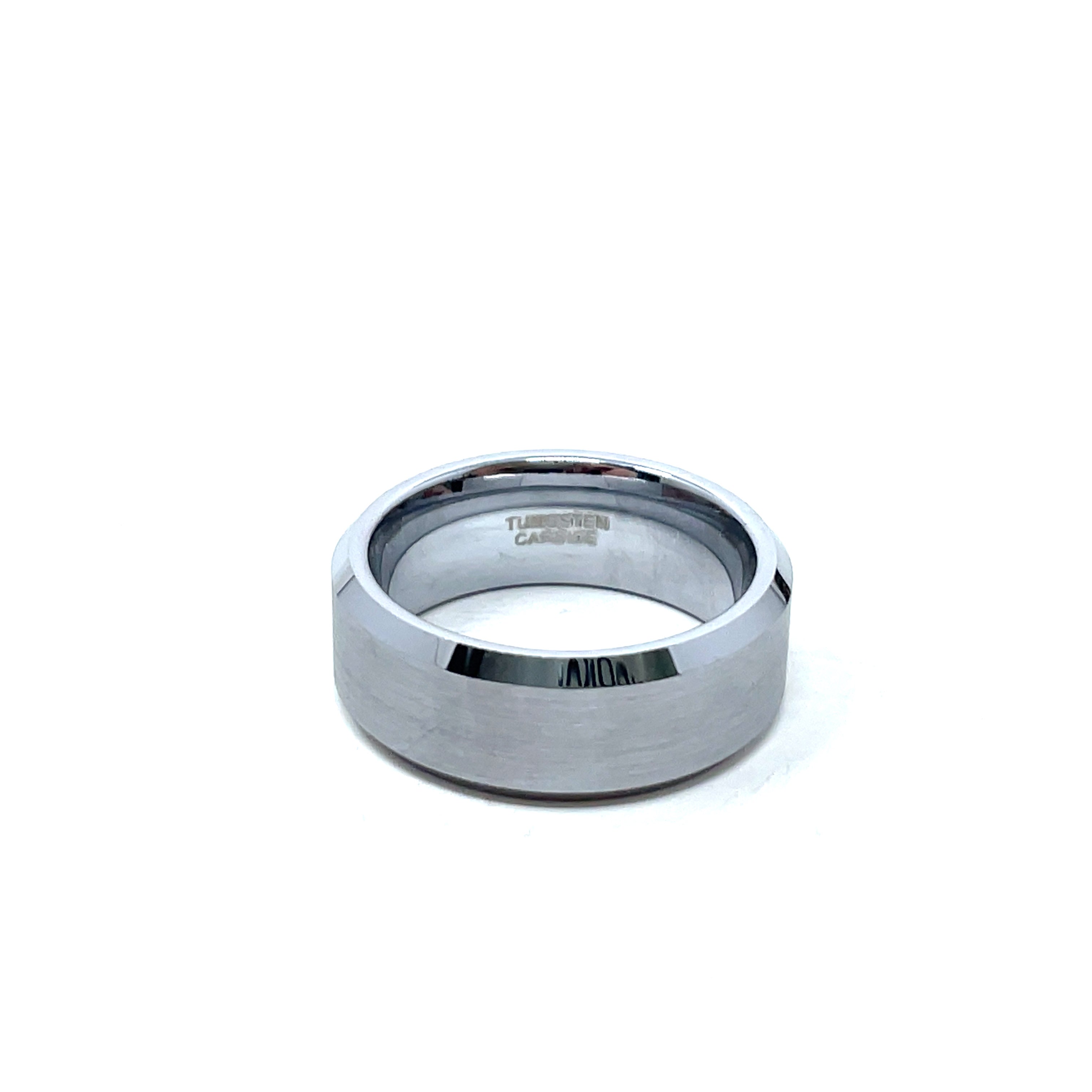 Tungsten Wedding Ring Band in White (8mm)