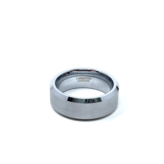 Tungsten Wedding Ring Band in White (8mm)