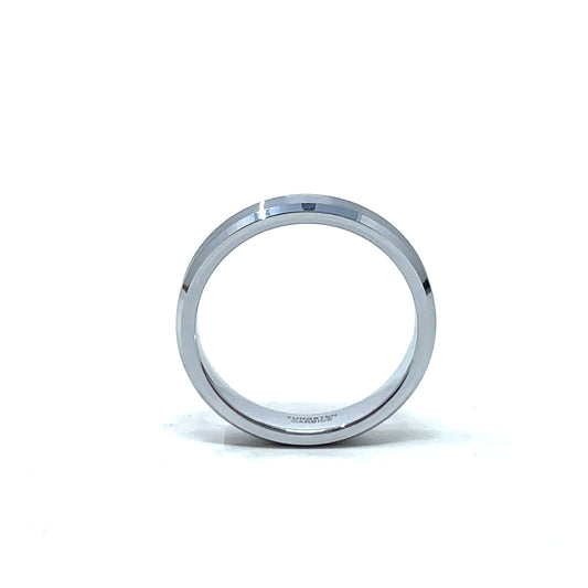Tungsten Wedding Ring Band in White (4mm)
