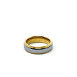 Tungsten Wedding Ring Band in White and Yellow (6mm)
