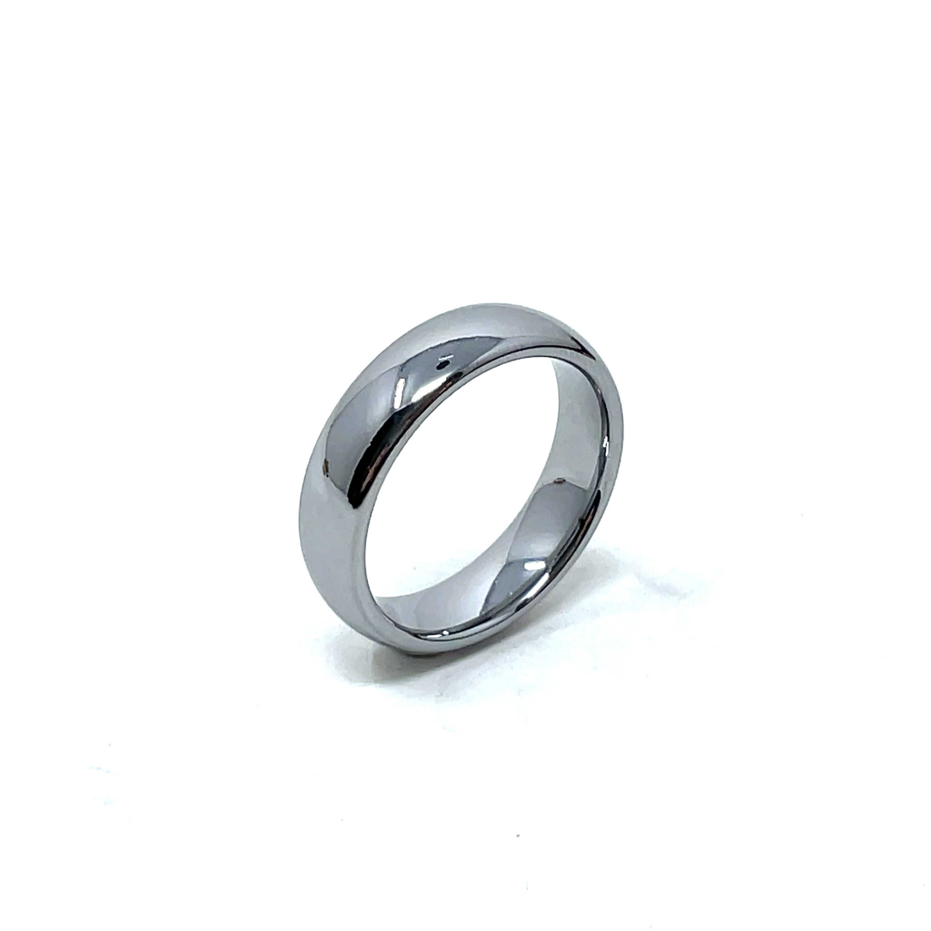 Tungsten Wedding Ring Band in White (6mm)