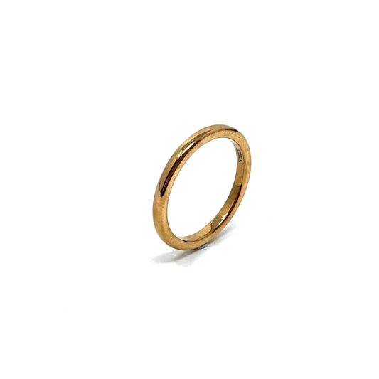 Tungsten Wedding Ring Band in Yellow (2mm)