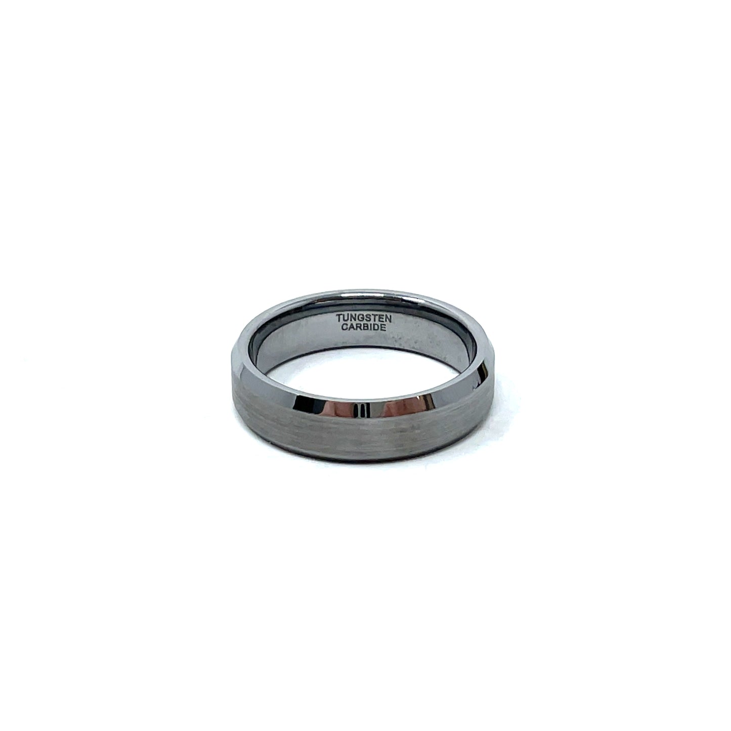 Tungsten Wedding Ring Band in White (6mm)