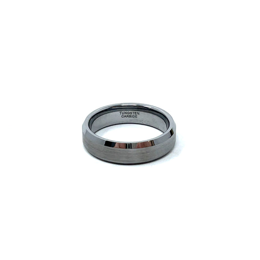 Tungsten Wedding Ring Band in White (6mm)
