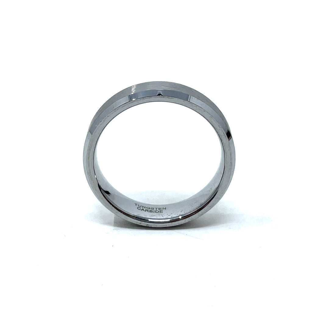 Tungsten Wedding Ring Band in White (6mm)