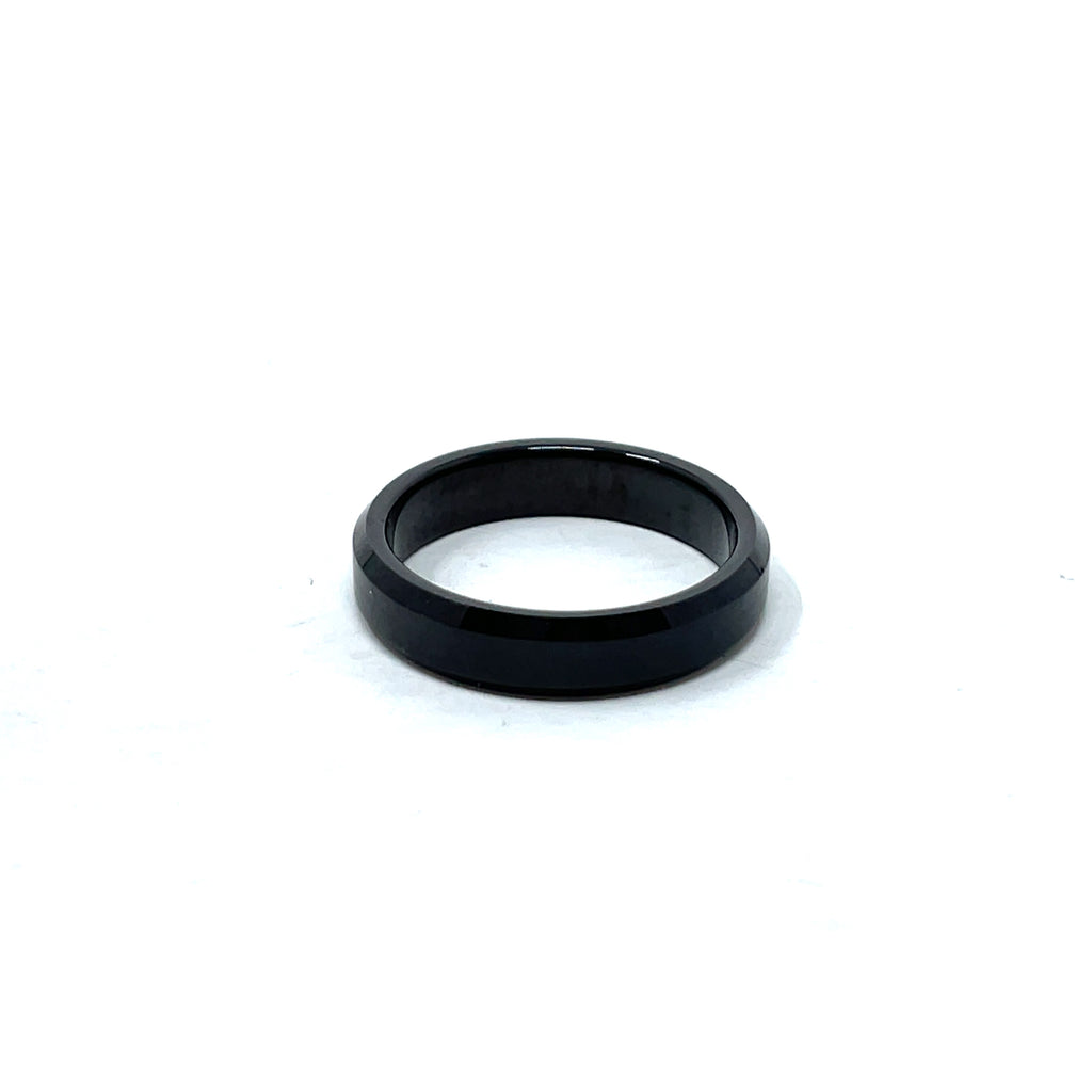 Tungsten Wedding Ring Band in Black (4mm)