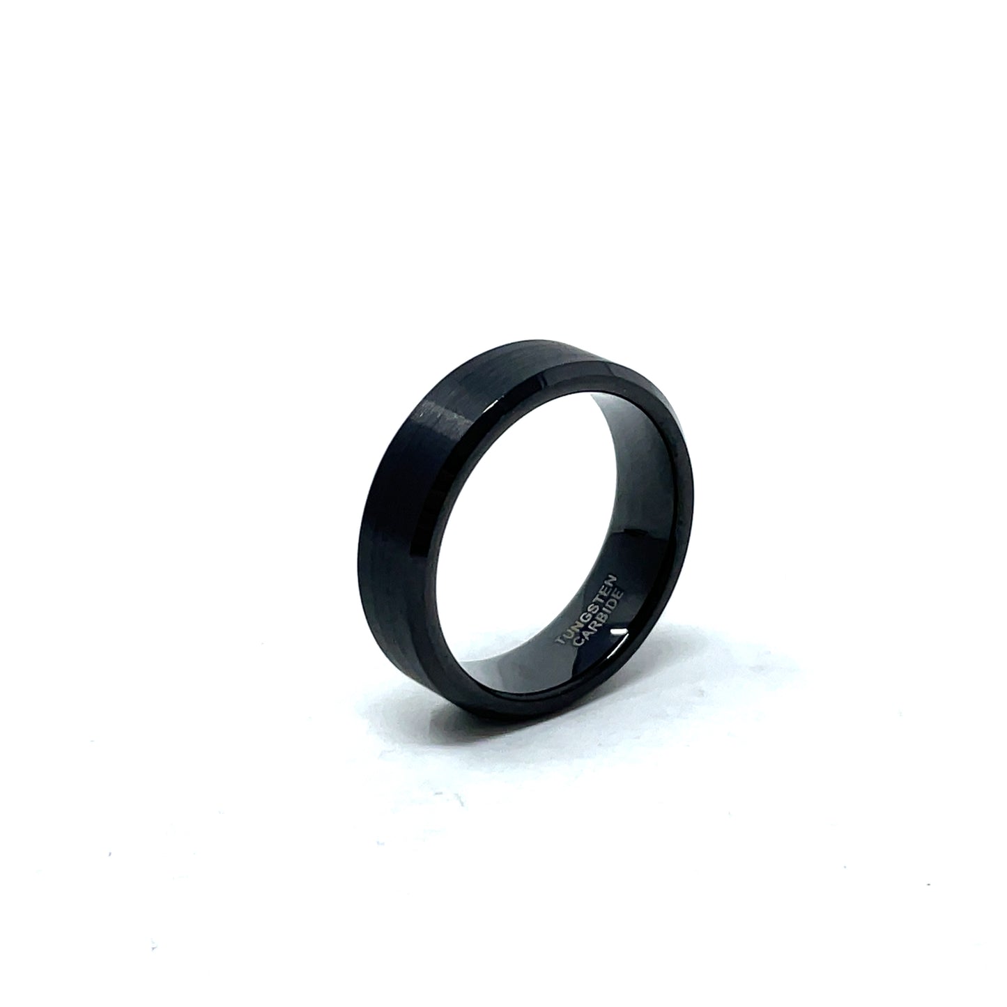 Tungsten Wedding Ring Band in Black (6mm)