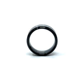 Tungsten Wedding Ring Band in White and Black (8mm)