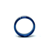 Tungsten Wedding Ring Band in White and Blue (8mm)
