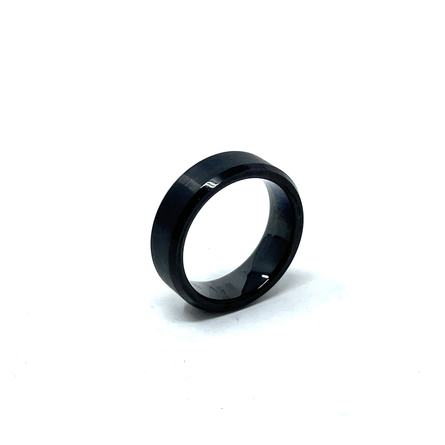 Tungsten Wedding Ring Band in Black (6mm)