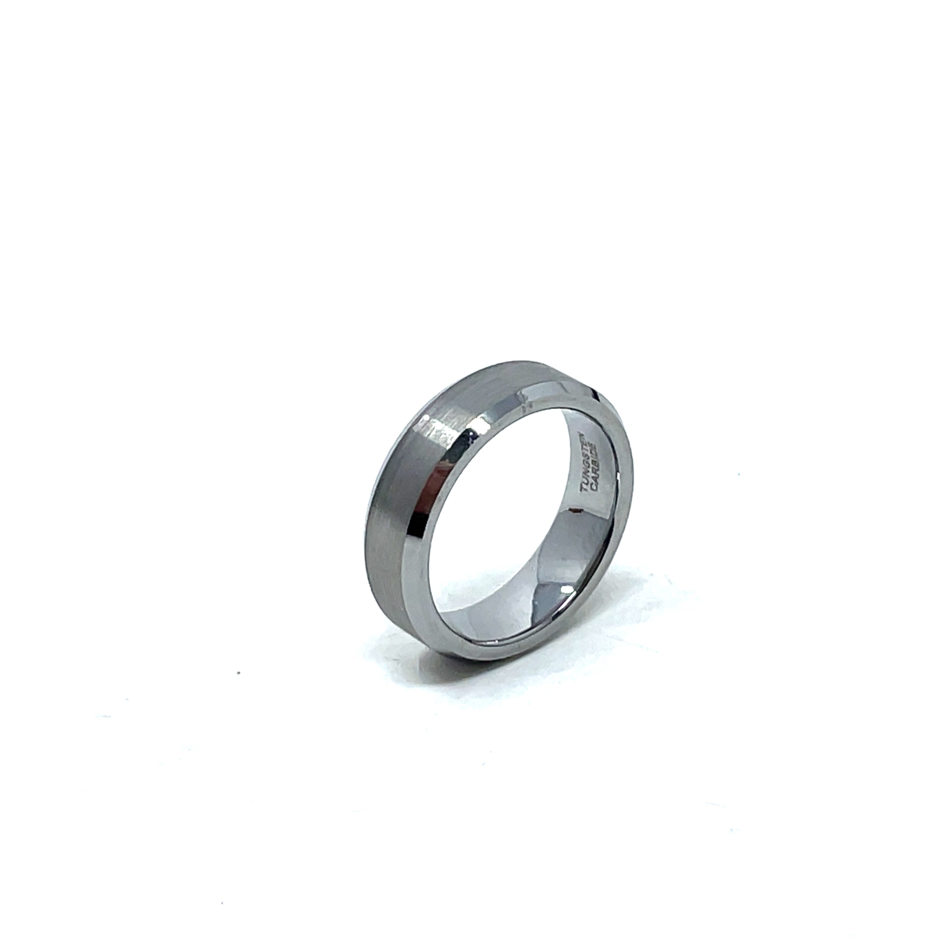 Tungsten Wedding Ring Band in White (6mm)