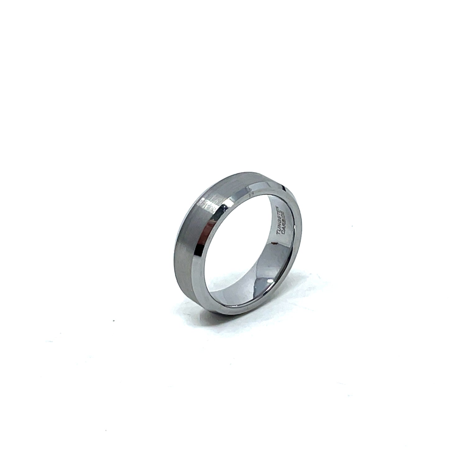 Tungsten Wedding Ring Band in White (6mm)