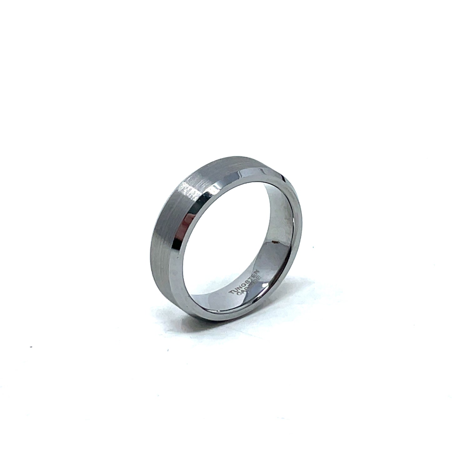 Tungsten Wedding Ring Band in White (6mm)