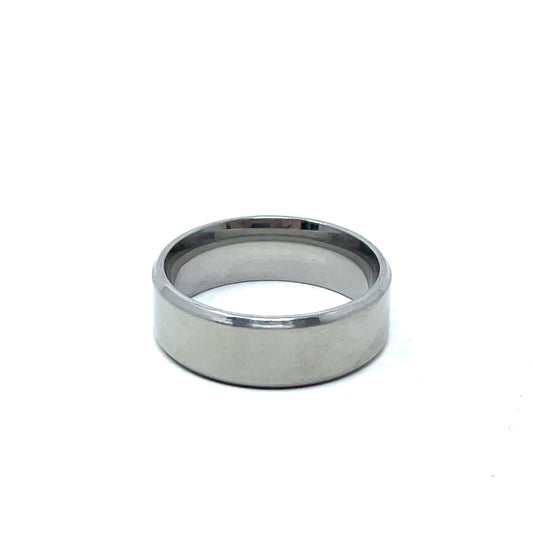 Tungsten Wedding Ring Band in White (8mm)