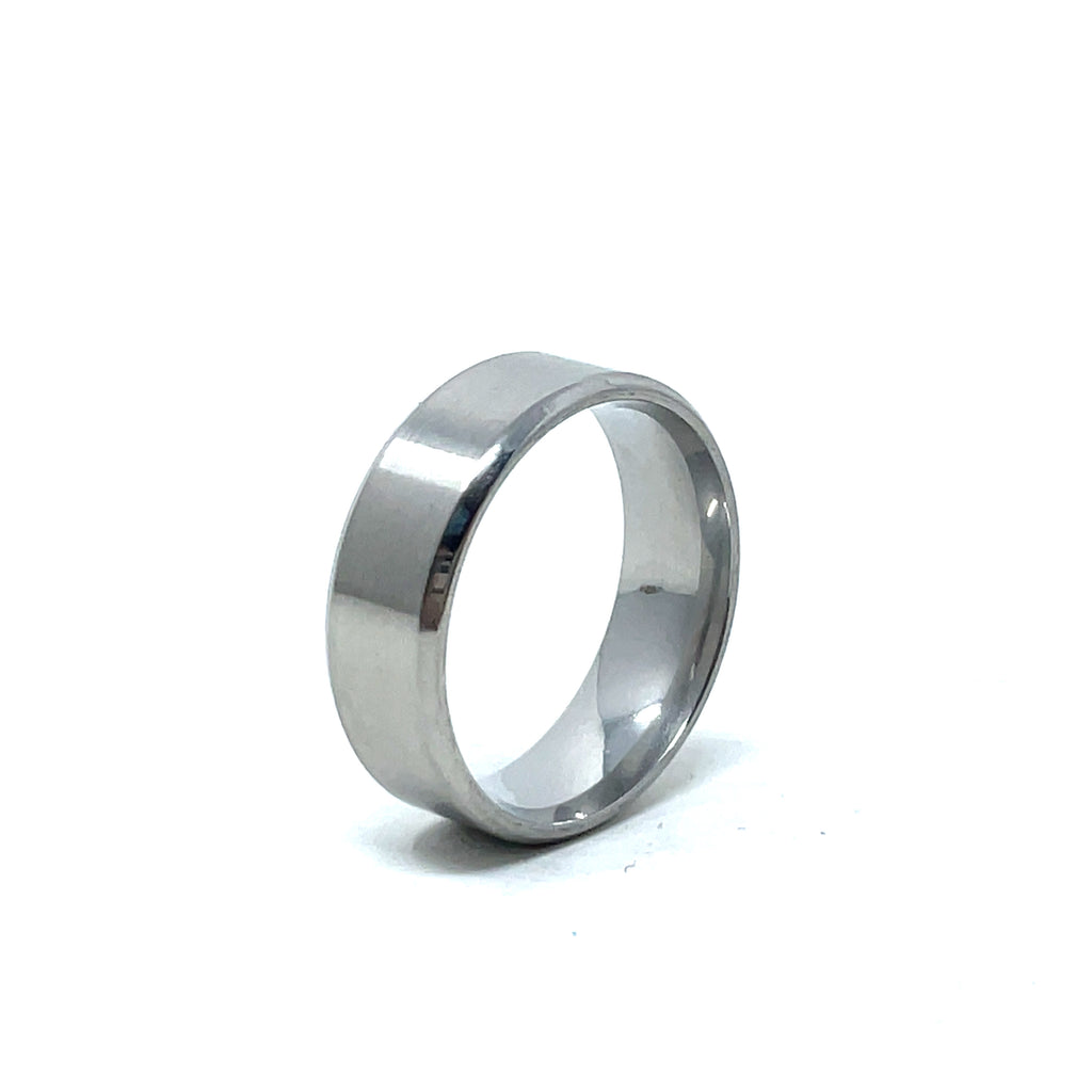 Tungsten Wedding Ring Band in White (8mm)