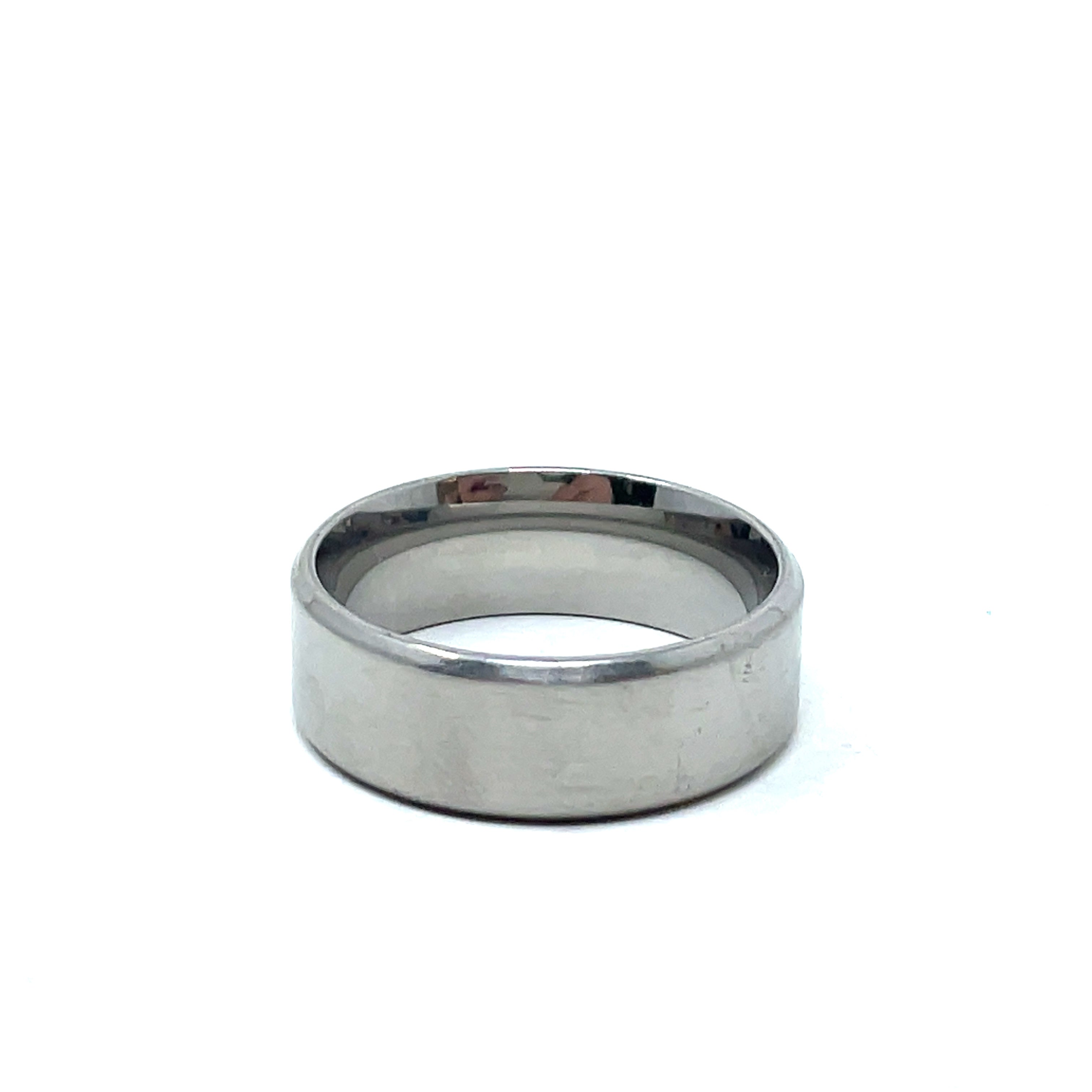 Tungsten Wedding Ring Band in White (8mm)