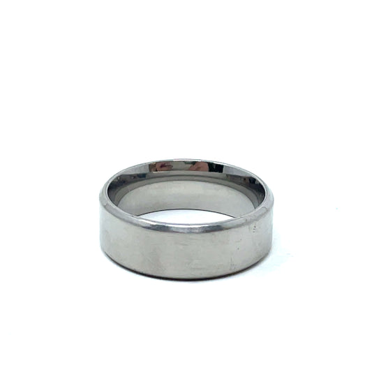 Tungsten Wedding Ring Band in White (8mm)