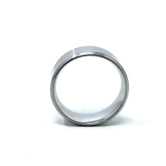 Tungsten Wedding Ring Band in White (8mm)