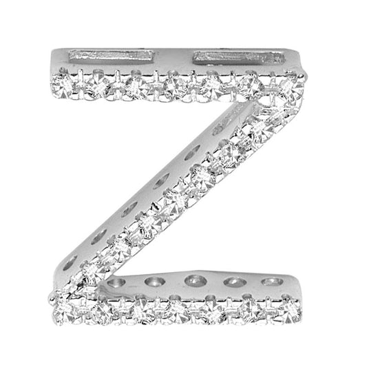 DIAMOND BLOCK "Z" INITIAL IN 14KT